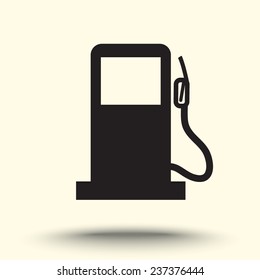 Gas pump sign icon, vector illustration. Flat design style