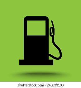 Gas pump sign icon, vector illustration. Flat design style
