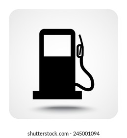 Gas pump sign icon, vector illustration. Flat design style