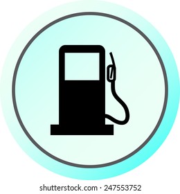 Gas pump sign icon, vector illustration. Flat design style