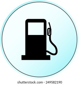 Gas pump sign icon, vector illustration. Flat design style
