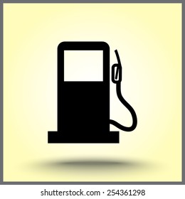 Gas pump sign icon, vector illustration. Flat design style
