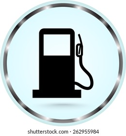Gas pump sign icon, vector illustration. Flat design style