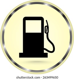 Gas pump sign icon, vector illustration. Flat design style