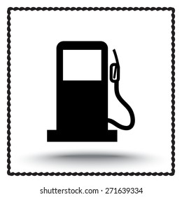 Gas pump sign icon, vector illustration. Flat design style
