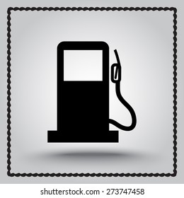 Gas pump sign icon, vector illustration. Flat design style