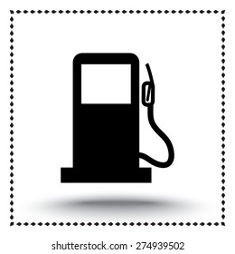 Gas pump sign icon, vector illustration. Flat design style