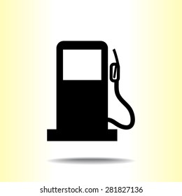 Gas pump sign icon, vector illustration. Flat design style