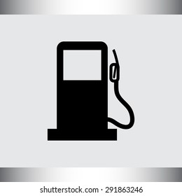 Gas pump sign icon, vector illustration. Flat design style