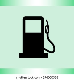 Gas pump sign icon, vector illustration. Flat design style