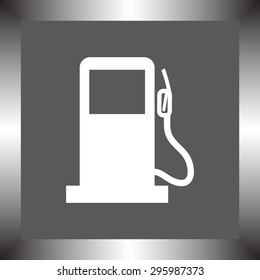 Gas pump sign icon, vector illustration. Flat design style