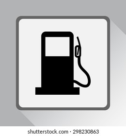 Gas pump sign icon, vector illustration. Flat design style