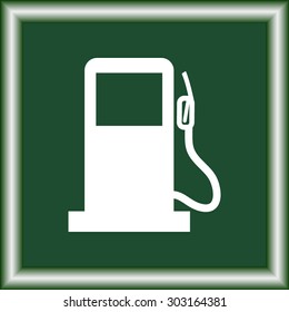 Gas pump sign icon, vector illustration. Flat design style