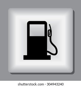 Gas pump sign icon, vector illustration. Flat design style