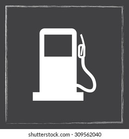 Gas pump sign icon, vector illustration. Flat design style