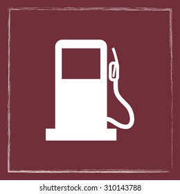 Gas pump sign icon, vector illustration. Flat design style
