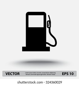 Gas pump sign icon, vector illustration. Flat design style