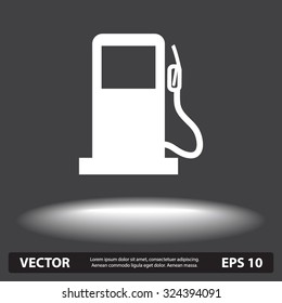 Gas pump sign icon, vector illustration. Flat design style