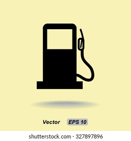 Gas pump sign icon, vector illustration. Flat design style
