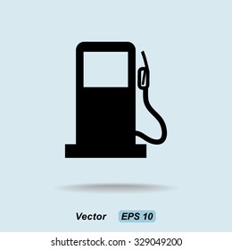 Gas pump sign icon, vector illustration. Flat design style