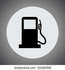 Gas pump sign icon, vector illustration. Flat design style