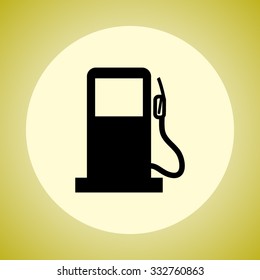 Gas pump sign icon, vector illustration. Flat design style