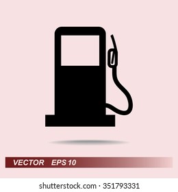 Gas pump sign icon, vector illustration. Flat design style