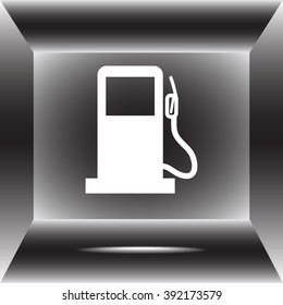 Gas pump sign icon, vector illustration. Flat design style