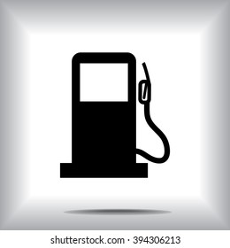 Gas pump sign icon, vector illustration. Flat design style