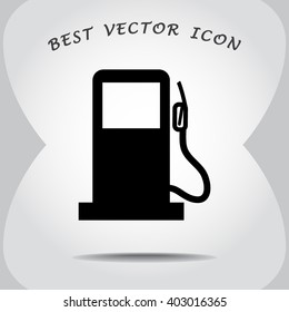 Gas pump sign icon, vector illustration. Flat design style