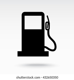 Gas pump sign icon, vector illustration. Flat design style