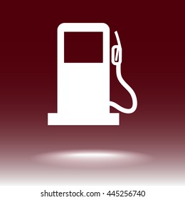 Gas pump sign icon, vector illustration. Flat design style