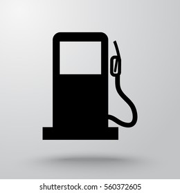 Gas pump sign icon, vector illustration. Flat design style