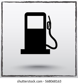 Gas pump sign icon, vector illustration. Flat design style