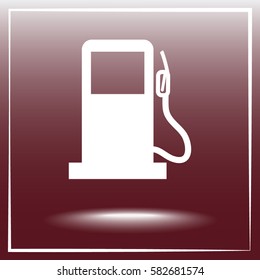 Gas pump sign icon, vector illustration. Flat design style