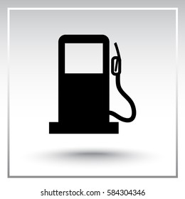 Gas pump sign icon, vector illustration. Flat design style