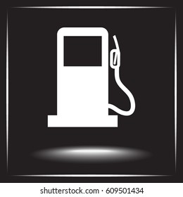 Gas pump sign icon, vector illustration. Flat design style