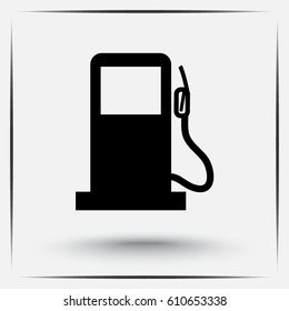 Gas pump sign icon, vector illustration. Flat design style