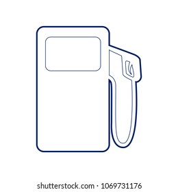 Gas pump sign. Vector. Flat style black icon on white.