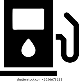 Vector de la silueta de la bomba de gas aislado en blanco