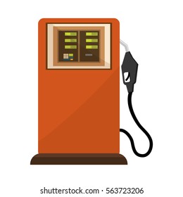 gas pump station gasoline or oil industry related icons image vector illustration design 