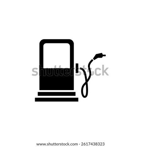Gas pump station icon, simple flat style, illustration, logo sign symbol pictogram template, for ui or ux isolated on white for mobile app, editable