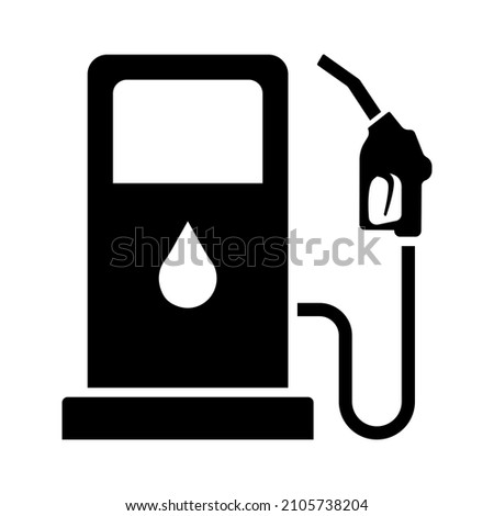 Gas pump station icon vector. Pump petrol symbol. Gasoline station icon.