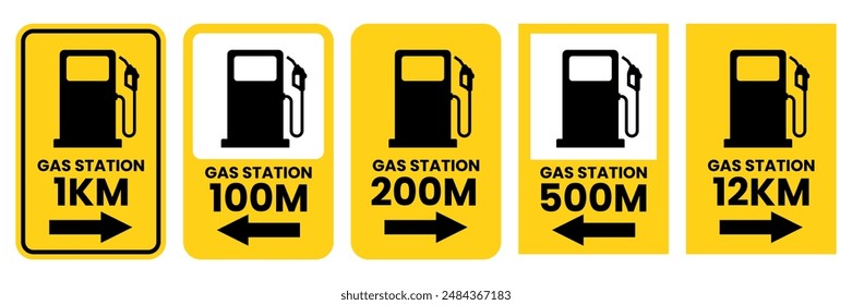 Gas pump station icons. Pump petrol symbols. Fuel gasoline station sign. Fuel pump logo. Vector illustration.