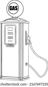 Logo de la Estación de Bomba de Gas, vector de bomba de gas, dibujo de la estación de bomba de gas de gasolina, silueta de la estación de gas