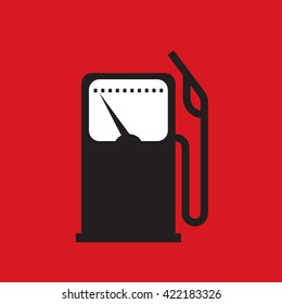 gas pump station simple icon