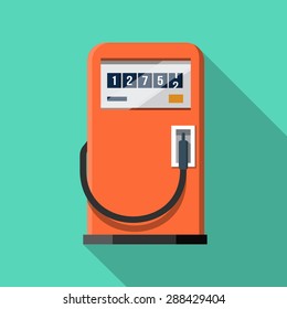 Gas Pump .Vector Flat Icon