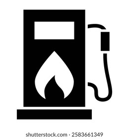 Gas Pump Vector Glyph Icon Vector Design