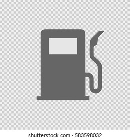 Gas pump vector icon eps 10. Gasoline station symbol on transparent background.