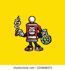 caricatura de algas nug vectorial de humedecimiento vectorial de bomba de gas